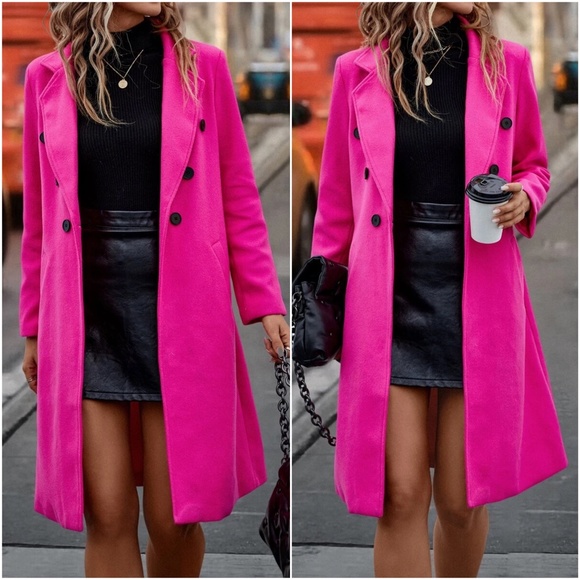 Classic Double Breasted Pocket jacket Coat - Picture 2 of 4